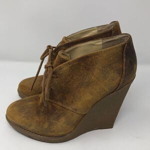 Enzo 8 Khaki Suede Lace Up Tie Ankle Platform Boots